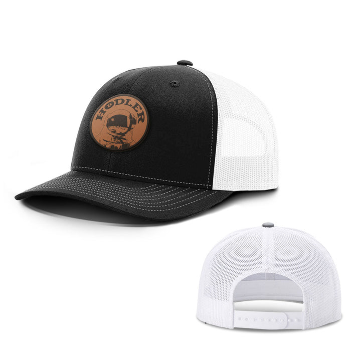 HODLer Astronaut Leather Patch Hats - BustedTees.com