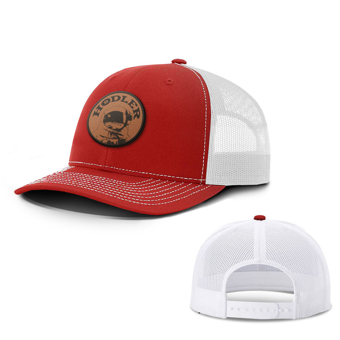 HODLer Astronaut Leather Patch Hats - BustedTees.com