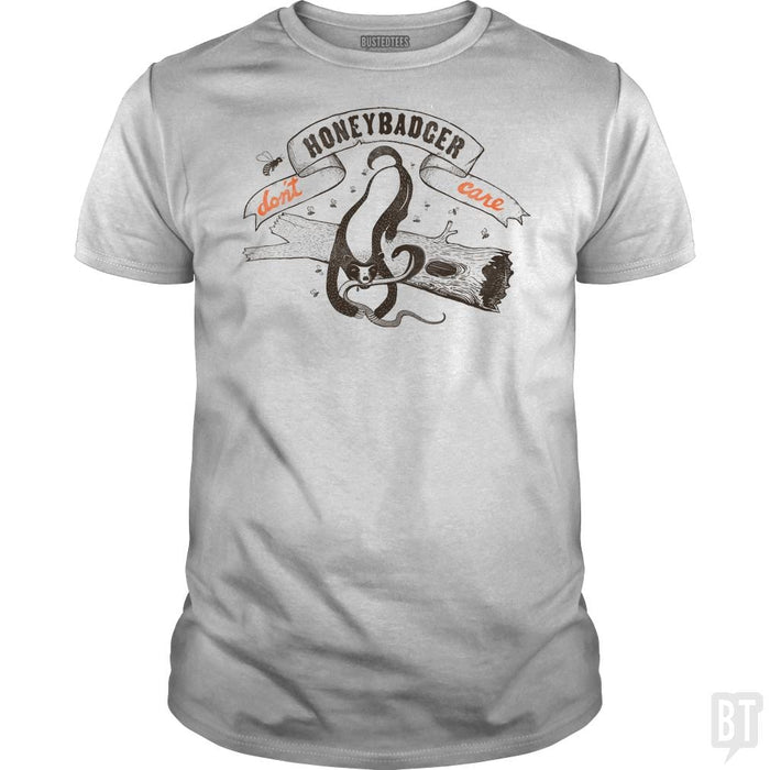 SunFrog-Busted BustedTees Classic Guys / Unisex Tee / White / S Honey Badger