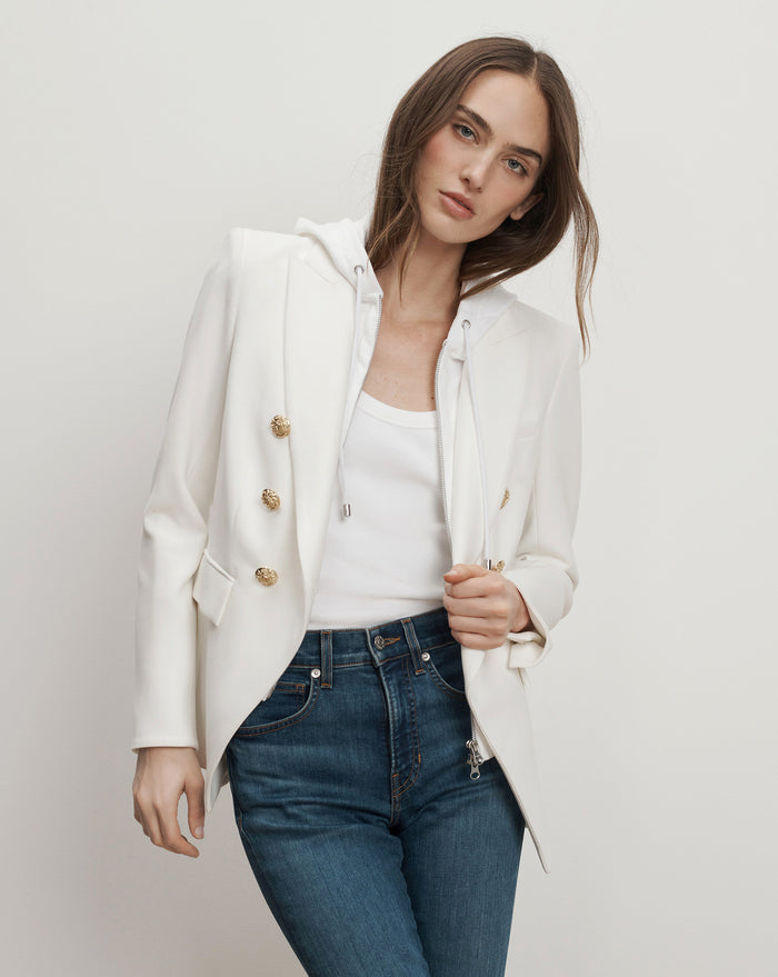 Veronica Beard Hoodie Dickey - White