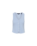 Veronica Beard Hoorne Button-Down Tank Top - Bluebell