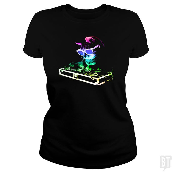 SunFrog-Busted Arsa Classic Ladies Tee / Black / S house cat