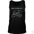 How Planes Fly Funny Aerospace Engineer Pilot Tank Top