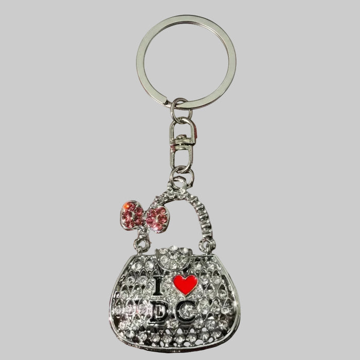 I <3 DC Studded Purse Keychain.