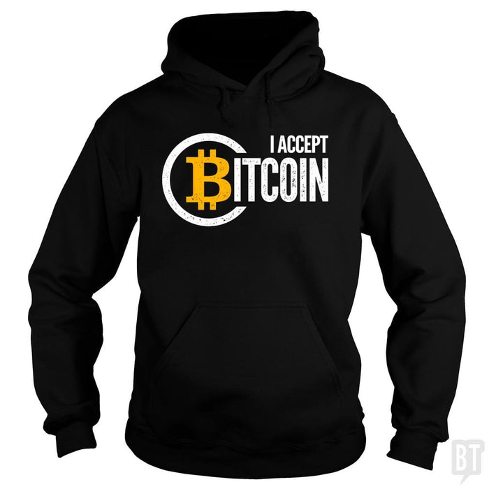 SunFrog-Busted BustedTees Hoodie / Black / S I Accept Bitcoin