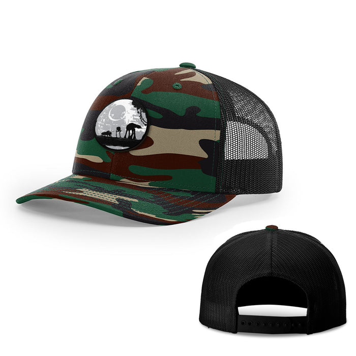 Snapback Trucker / Green Camo and Black / One Size