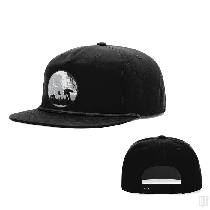 Snapback Rope Flatbill / Full Black / One Size