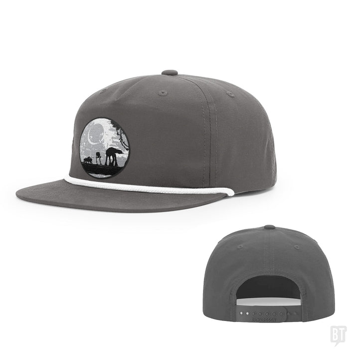 Snapback Rope Flatbill / Charcoal and White / One Size