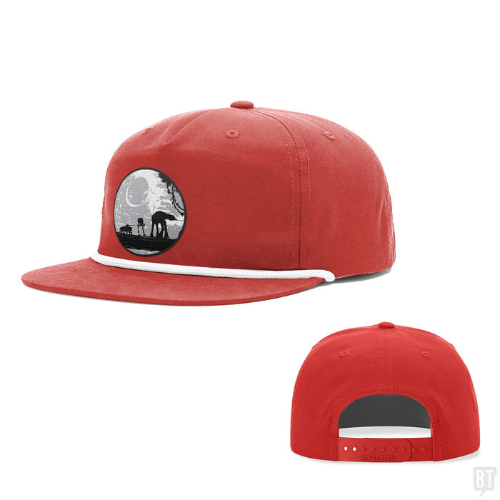 Snapback Rope Flatbill / Red And White / One Size