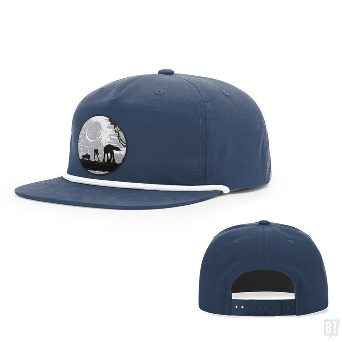 Snapback Rope Flatbill / Navy and White / One Size