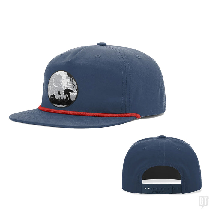 Snapback Rope Flatbill / Navy and Red / One Size