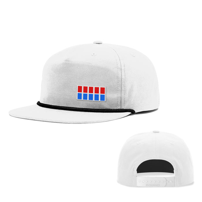 Snapback Rope Flatbill / White and Black / One Size