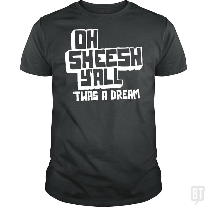 SunFrog-Busted BustedTees Classic Guys / Unisex Tee / Dark Heather / S Jake and Amir: Oh Sheesh Y'all