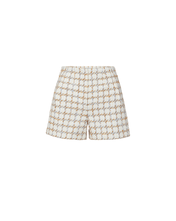 Veronica Beard Jazmin Tweed Short - Ecru Multi