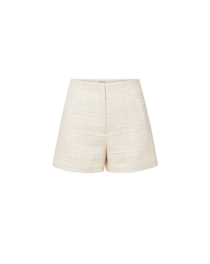 Veronica Beard Jazmin Tweed Short - Ecru