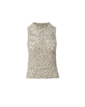 Veronica Beard Jerrel Cropped Knit Tank Top - Dove White Multi