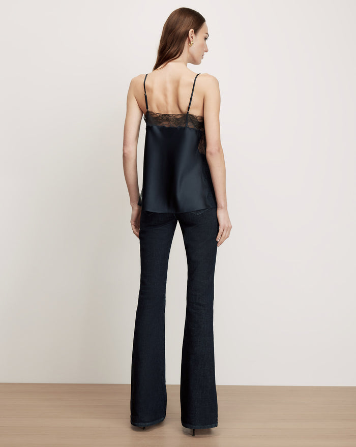 Veronica Beard Johanan Lace-Trim Camisole - Navy