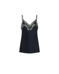 Veronica Beard Johanan Lace-Trim Camisole - Navy