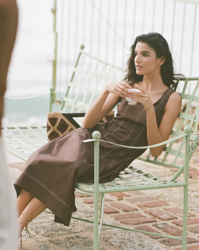 Jolie Cotton Poplin Midi Dress