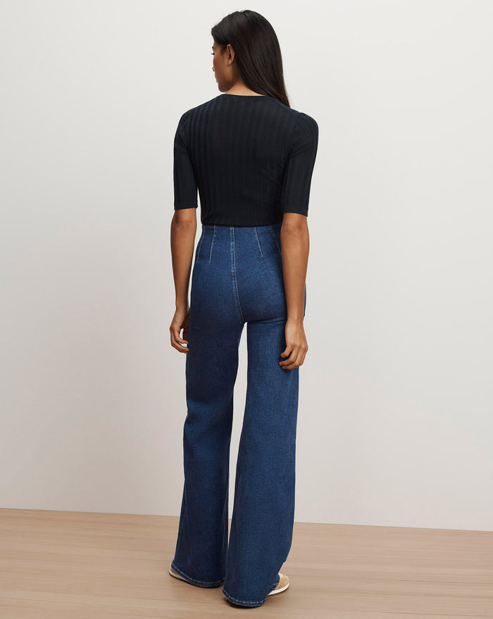 Veronica Beard Joplin Off-Duty Flare Jean - Bright Blue