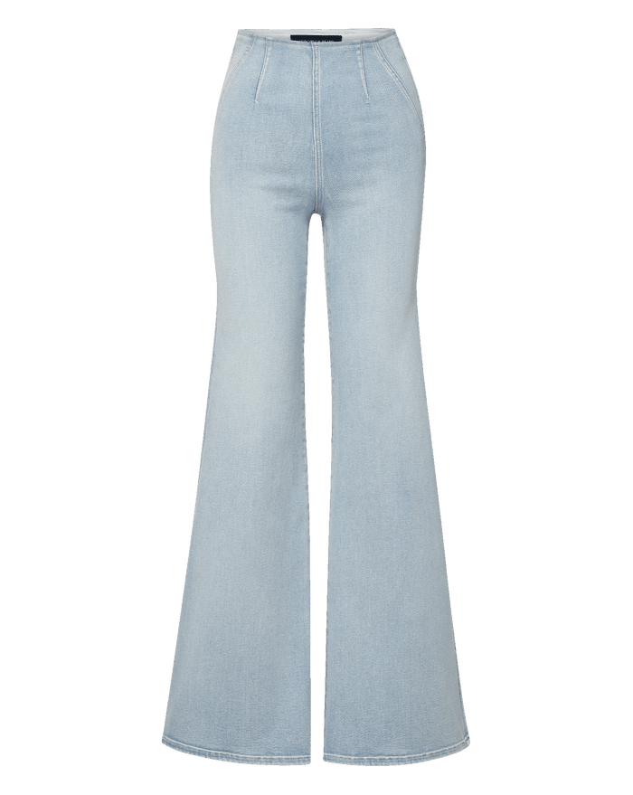 Veronica Beard Joplin Off-Duty Flare Jean - Pale Stone