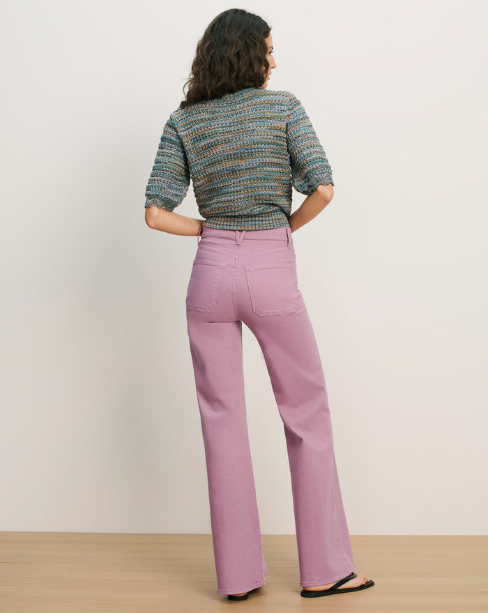 Veronica Beard Joplin Patch-Pocket Flare Jean - Orchid Haze