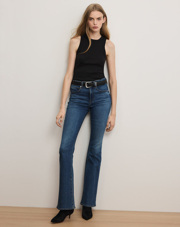 Veronica Beard Jordyn Cropped Tank Top - Black