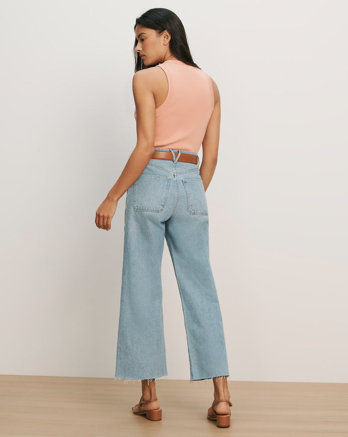 Veronica Beard Jordyn Cropped Tank Top - Muted Clay