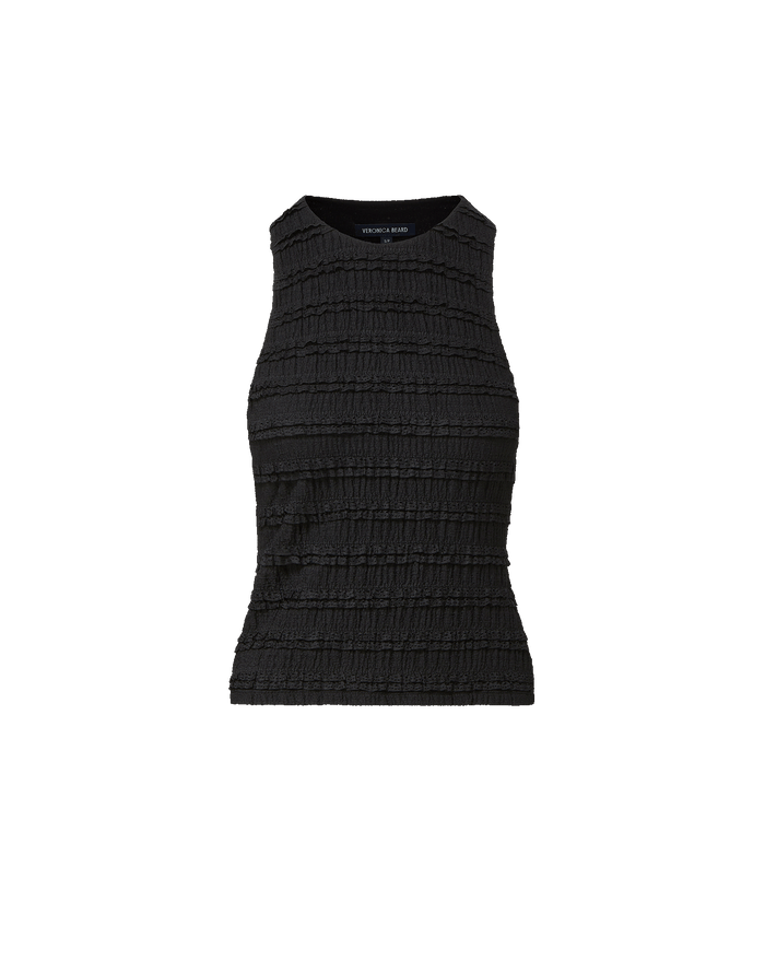 Veronica Beard Jordyn Cropped tank Top - Black