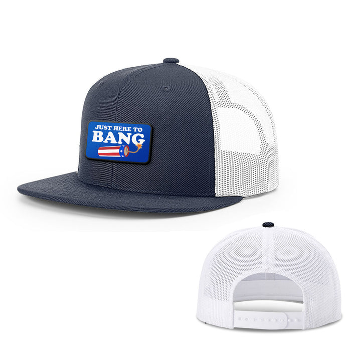 Snapback Flatbill / Navy and White / One Size