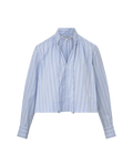 Veronica Beard Kaits Striped Blouse - Ice Blue Multi