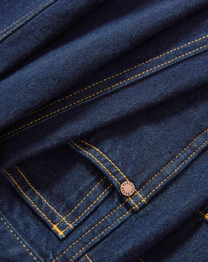 Veronica Beard Kasey Wide-Leg Jean - Indigo Rinse