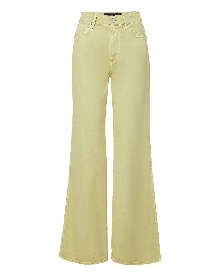 Veronica Beard Kasey Wide-Leg Jean - Pistachio