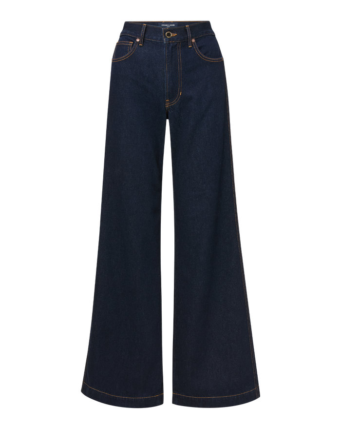 Veronica Beard Kasey Wide-Leg Jean - Indigo Rinse