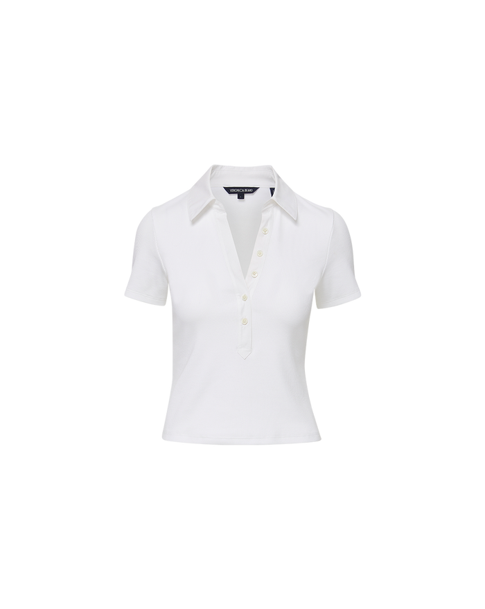 Veronica Beard Kearney Button-Down T-Shirt - White