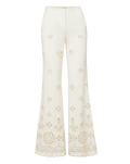 Veronica Beard Komi Eyelet Pant - Dove White