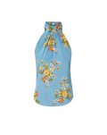 Veronica Beard Blue floral halter neck top