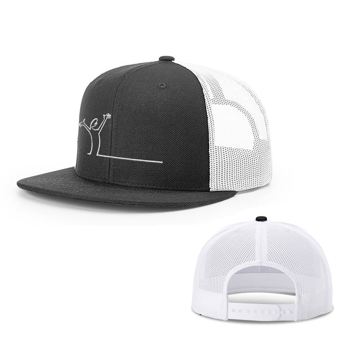 Snapback Flatbill / Black and White / One Size