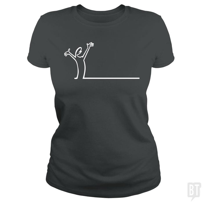 SunFrog-Busted Funky Hippo Classic Ladies Tee / Dark Heather / S La Linea