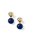 Veronica Beard Gold and lapis lazuli drop earrings.