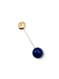 Veronica Beard Gold and blue lapis lazuli stick pin.