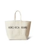 Veronica Beard Large Canvas Logo Tote Natural