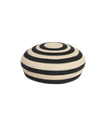 Veronica Beard Black and white striped straw hat