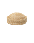 Veronica Beard Woven straw lidded storage basket