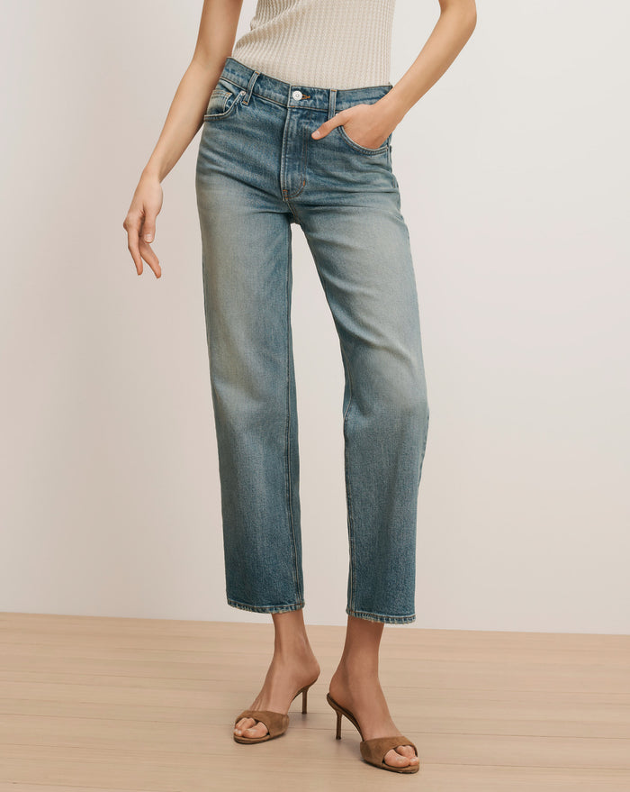 Veronica Beard Leah Straight-Leg Jean - Jaw Drop