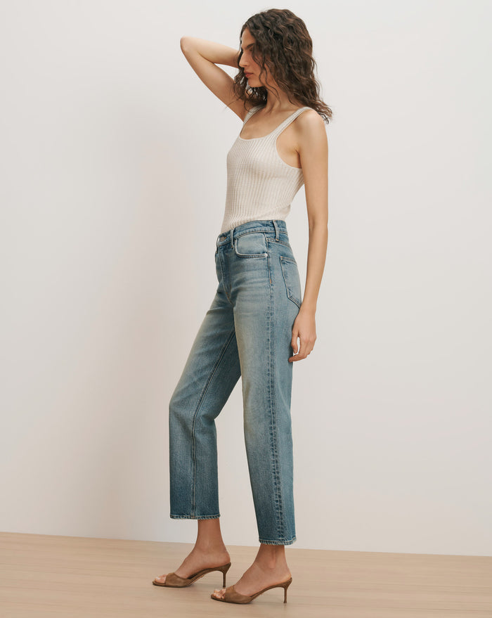 Veronica Beard Leah Straight-Leg Jean - Jaw Drop