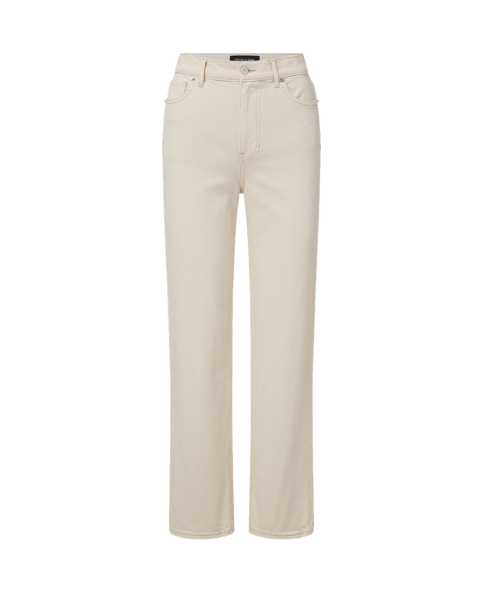 Veronica Beard Leah Straight-Leg Jean - Ecru