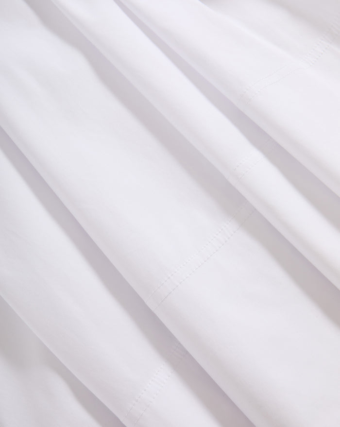 Veronica Beard Lisette Cotton Poplin Midi Dress - White