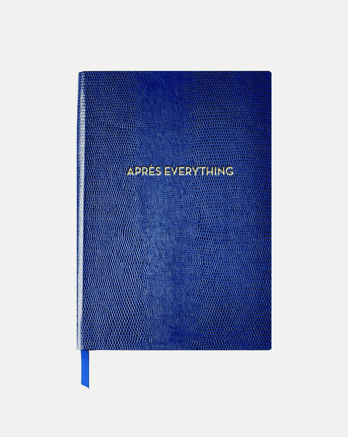 Veronica Beard Lizard-Embossed Notebook - Blue