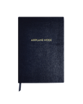 Veronica Beard Lizard-Embossed Notebook Midnight